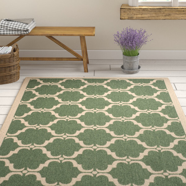 Ophelia & Co. Kelley Hooked Green/Neutral Rug & Reviews Wayfair.co.uk
